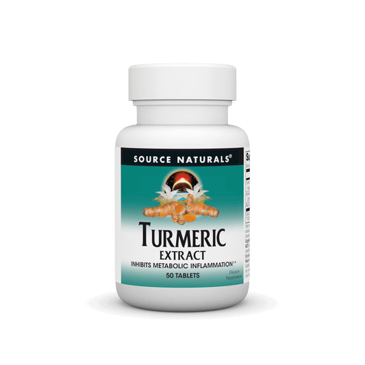 Bottle of Source Naturals Turmeric Extract 50 tablets