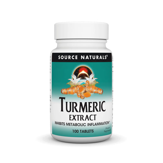Source Naturals Turmeric Extract bottle label