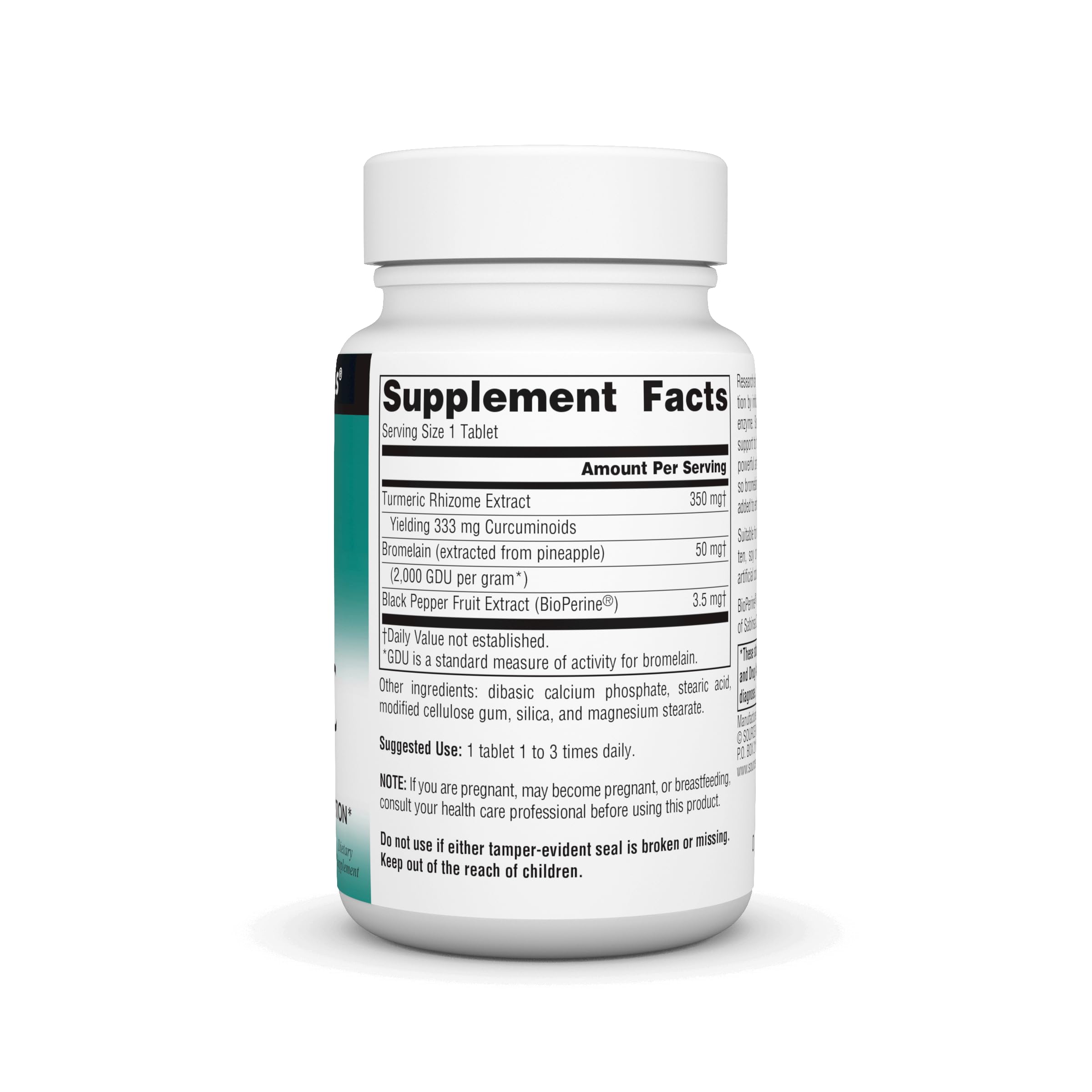 Turmeric extract tablets close-up showing 95% curcumin