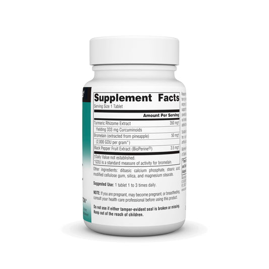Turmeric extract tablets close-up showing 95% curcumin