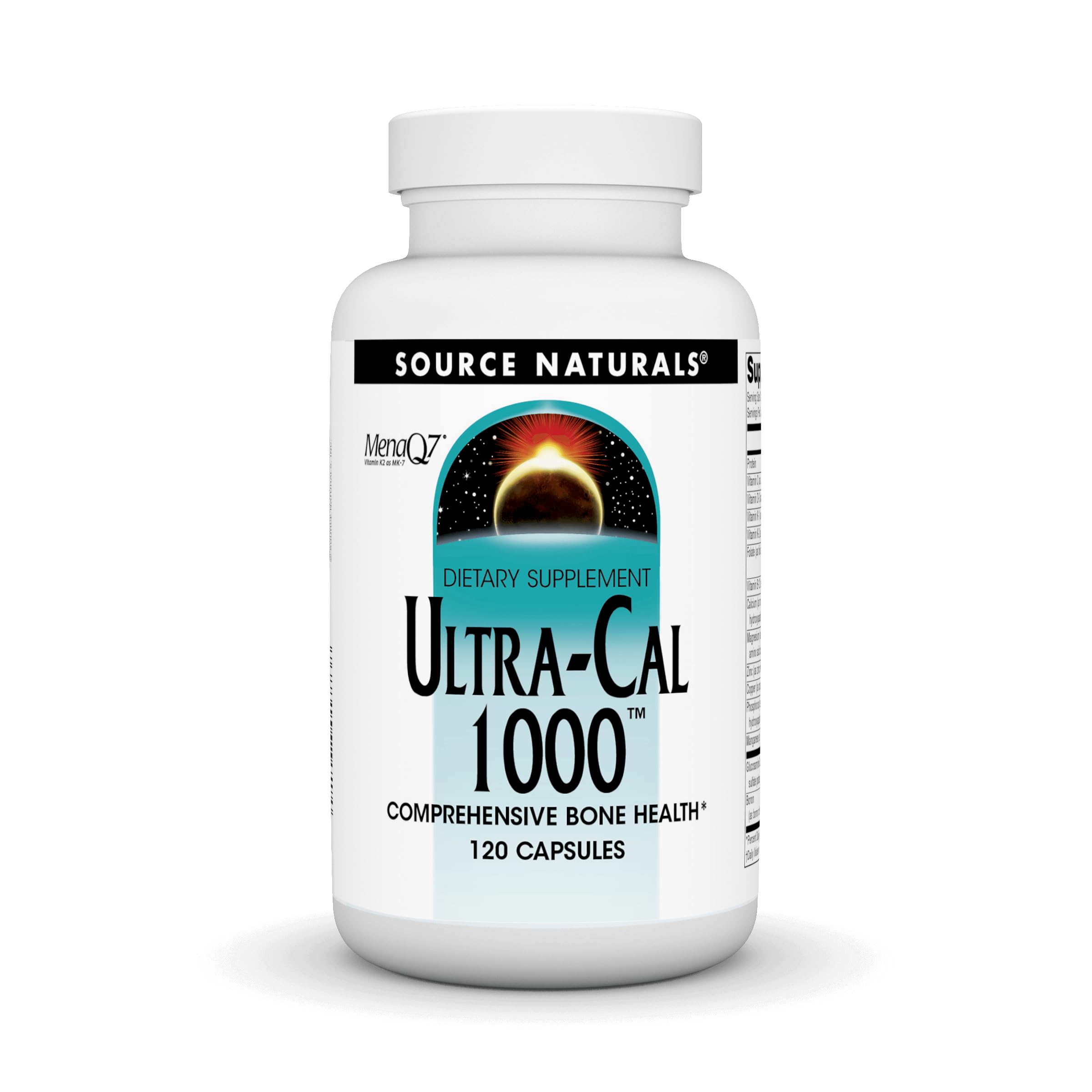 Bottle of Source Naturals Ultra-Cal 1000 Calcium supplement for bone health