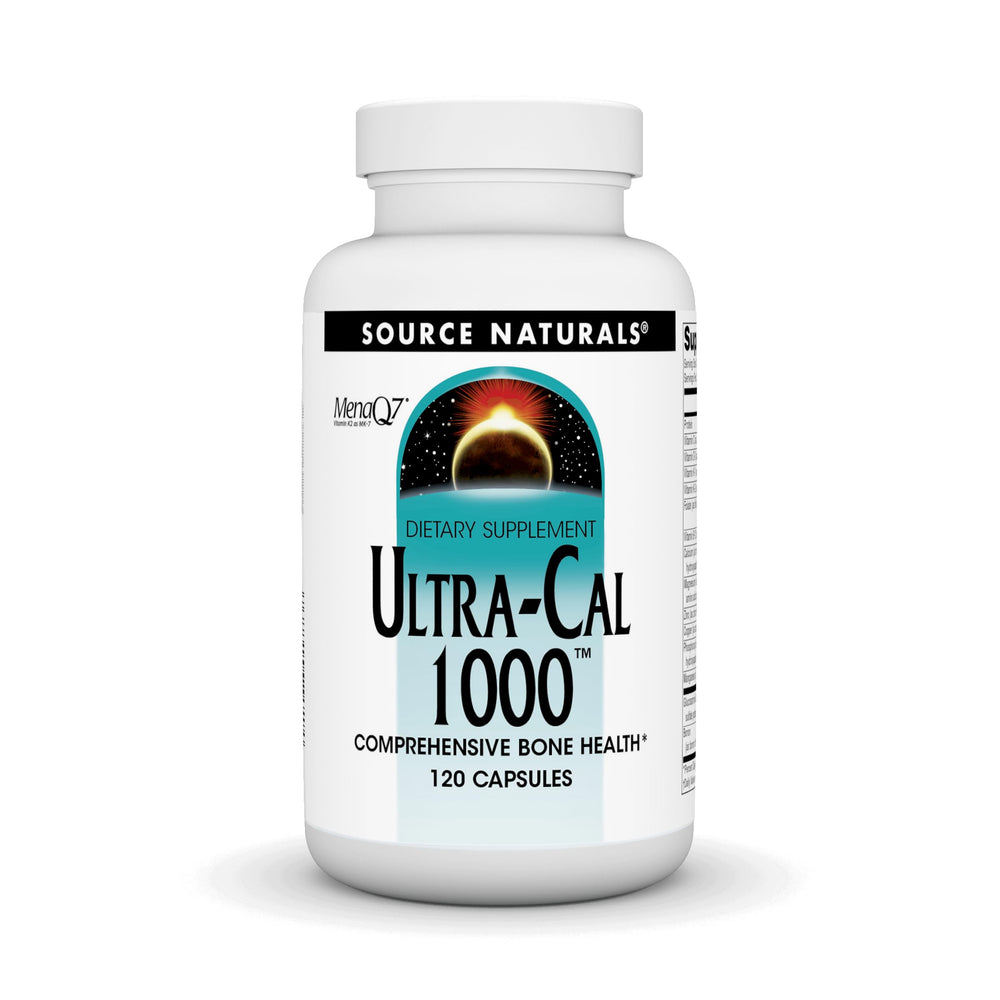 Bottle of Source Naturals Ultra-Cal 1000 Calcium supplement for bone health
