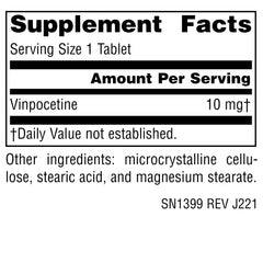 Supplement facts panel for Vinpocetine