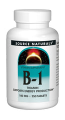 Supplement facts panel for Vitamin B-1 Thiamin 100 mg