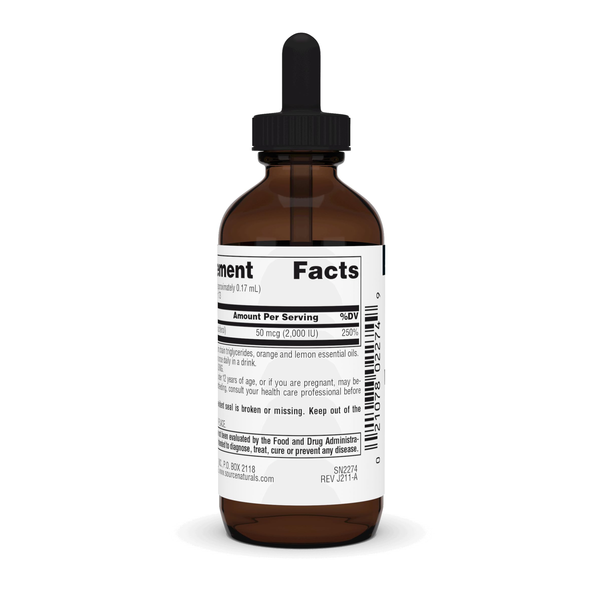 Dropper with Vitamin D-3 Liquid Drops