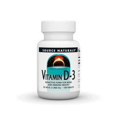 Vitamin D-3 1000 IU bottle front with label