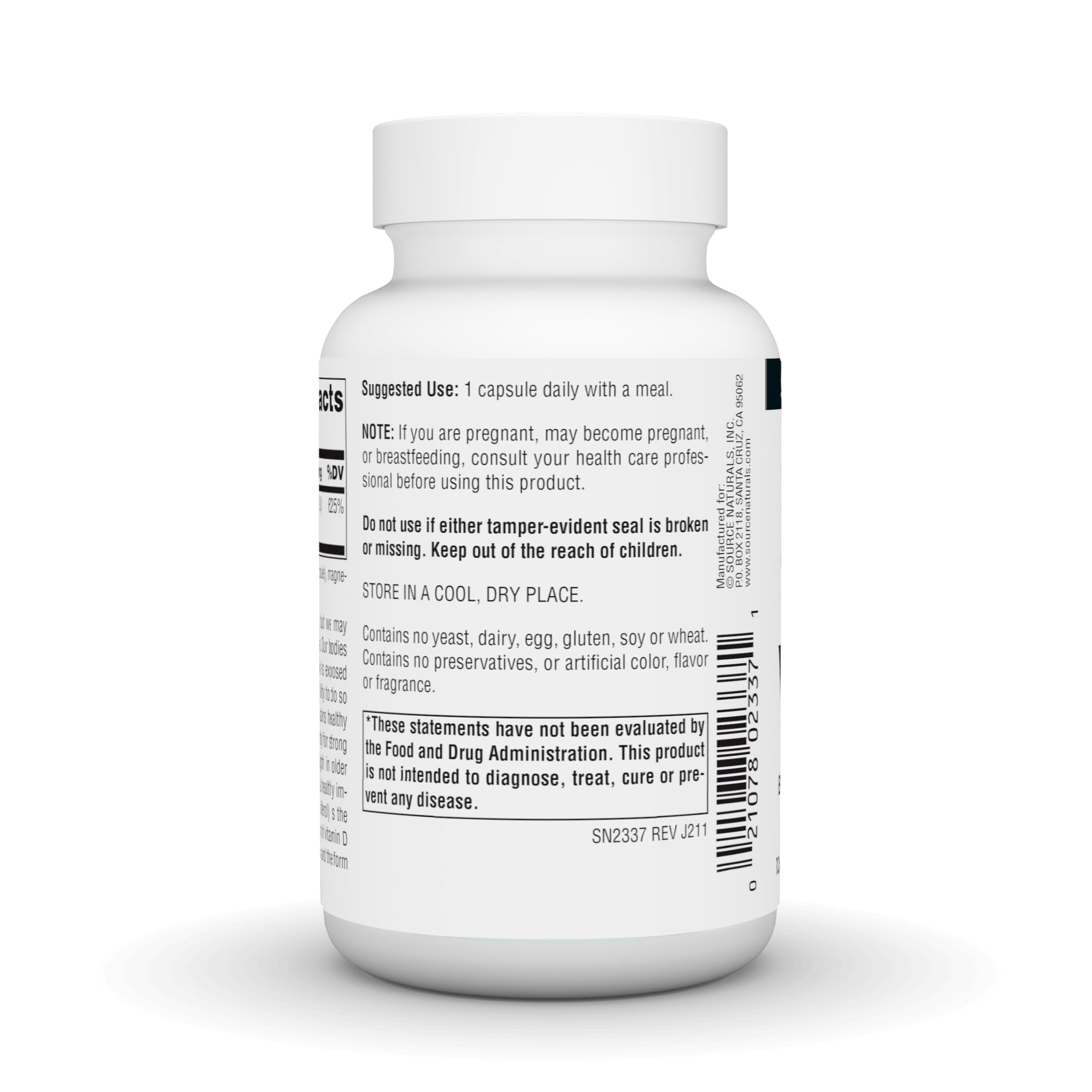 Vitamin D-3 bottle label highlighting 5000 IU