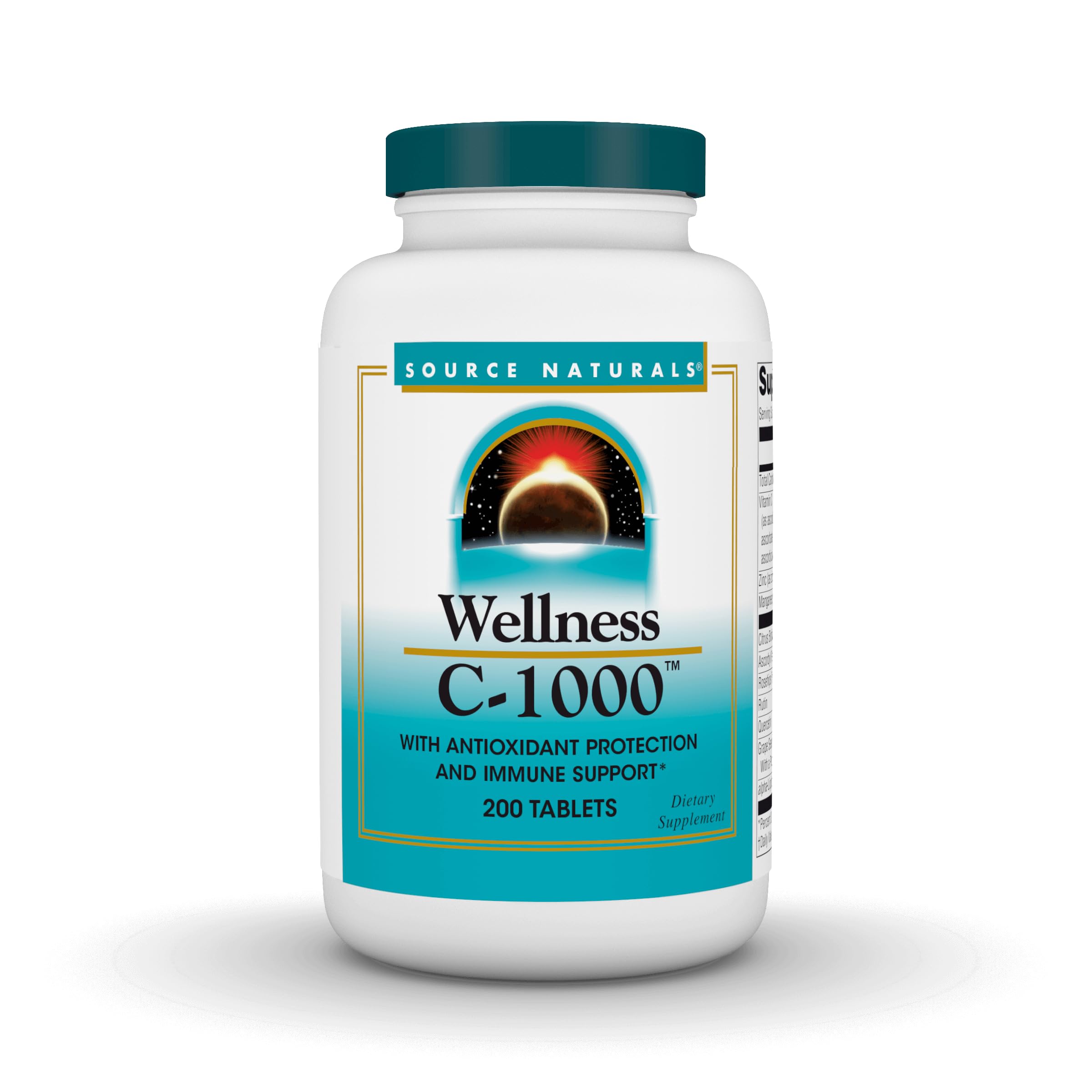 Bottle of Source Naturals Wellness C-1000 with 200 tablets