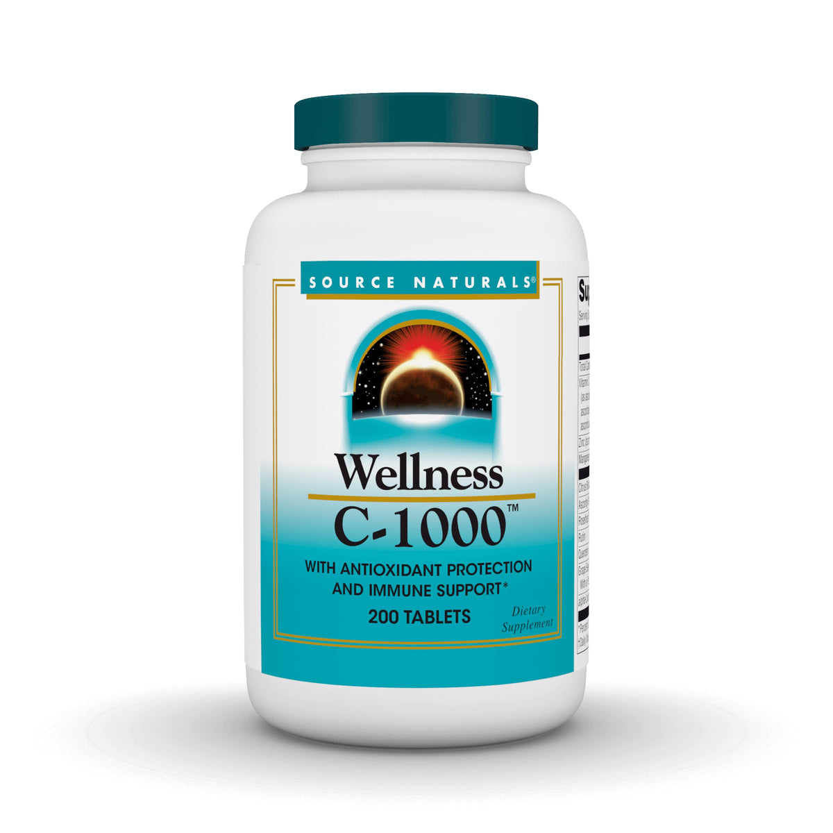 Bottle of Source Naturals Wellness C-1000 with 200 tablets