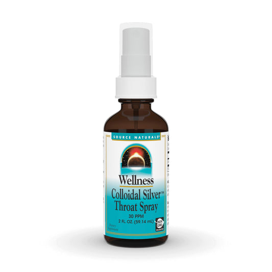 Source Naturals Wellness Colloidal Silver Throat Spray bottle 2 oz