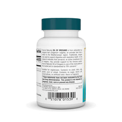 Nutrition label and oregano capsules
