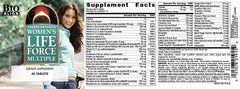 Close-up of tablets from Source Naturals Womens Life Force Multivitamin