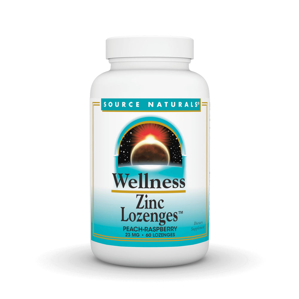 Source Naturals Wellness Zinc Lozenges 60-count bottle front