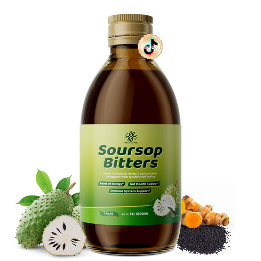 Front view of Soursop Bitters Liquid bottle 8 oz