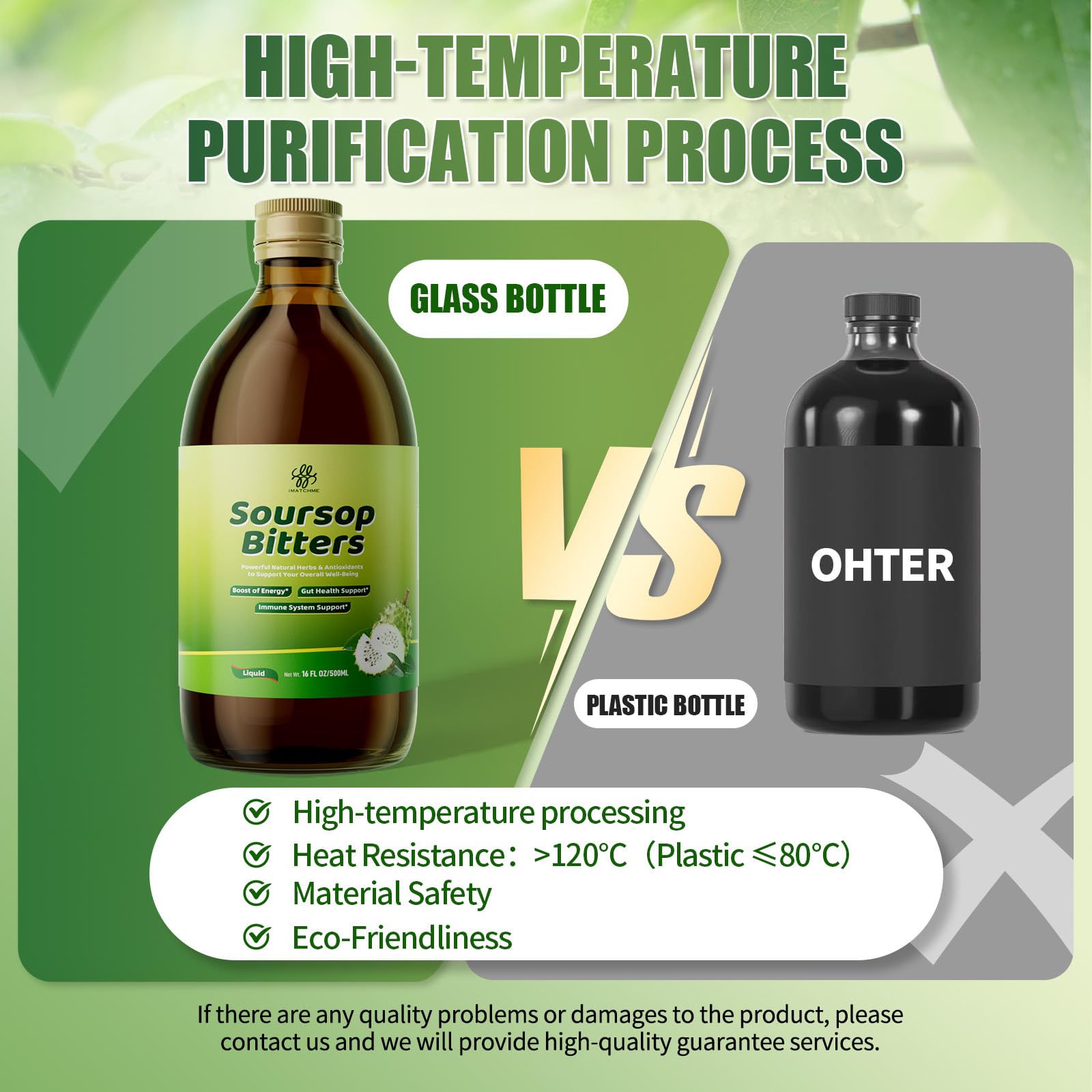 Glass bottle packaging of Soursop Bitters