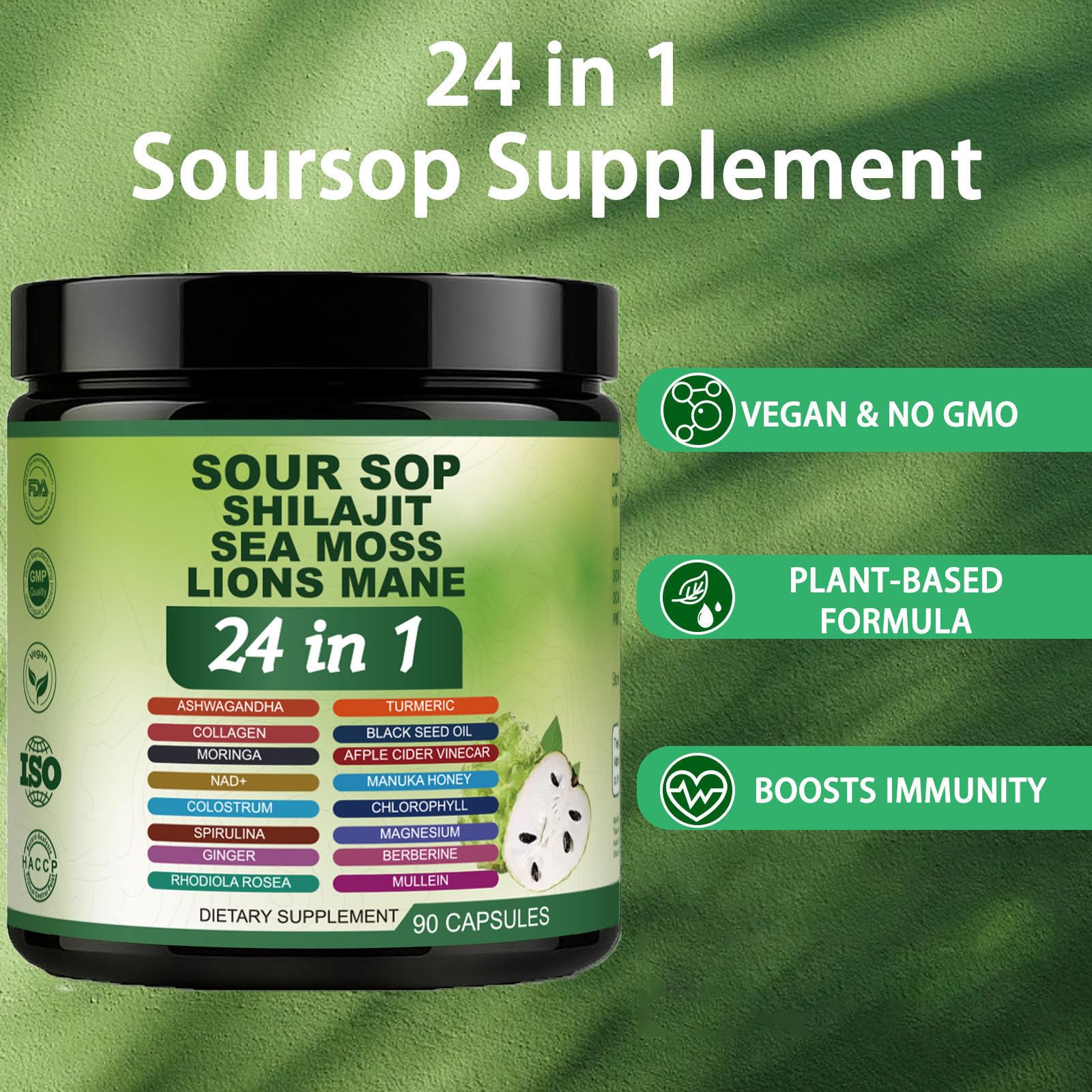 Vegan capsules arranged on a white background