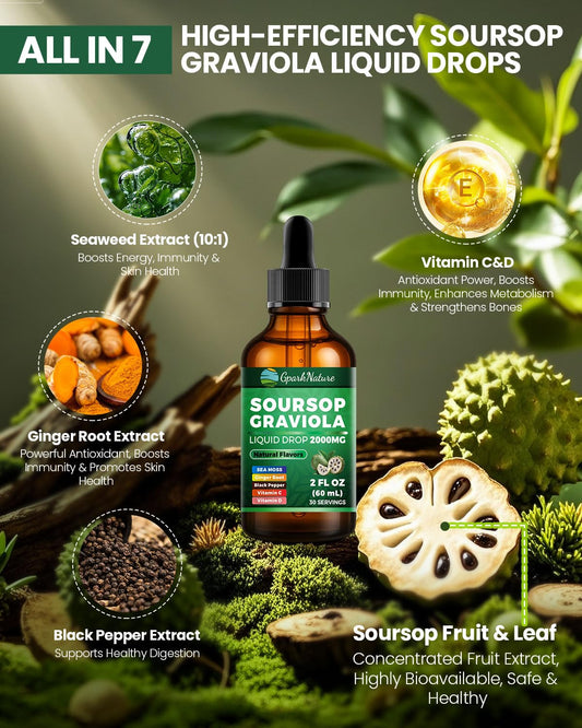 Liquid Sea Moss Ginger Root Tea Extract bottle with ingredients nearby