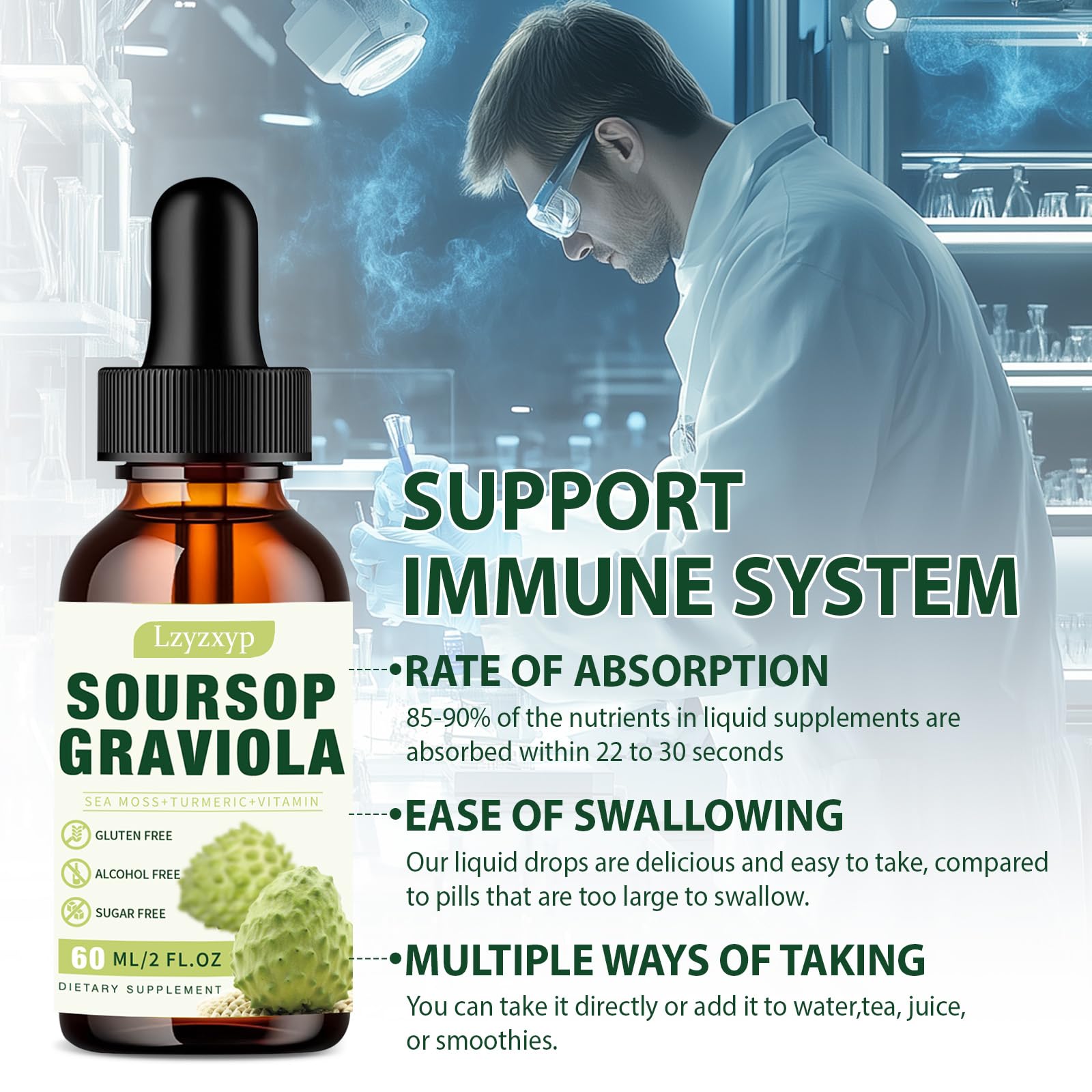 Ways to use Soursop Graviola Drops in drinks or shakes