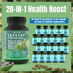 Ingredients: Sea Moss, Moringa, Turmeric, Black Seed Oil, Oregano, Ashwagandha