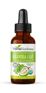 Soursop Graviola tincture 1oz bottle label showing 15X concentration