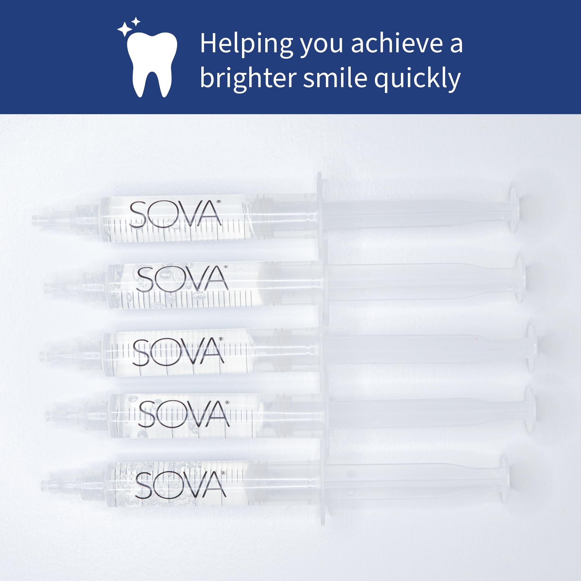 Illustration of a moldable whitening tray (not included)