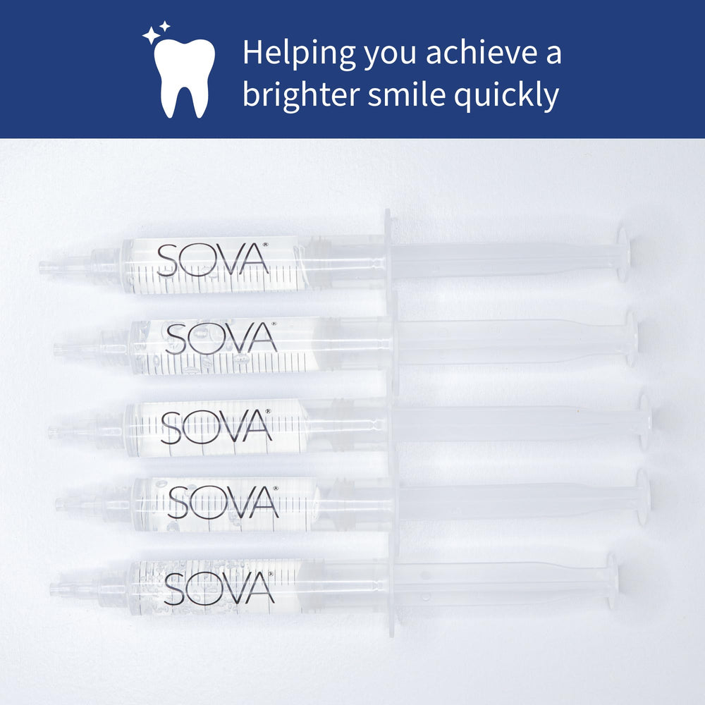 Illustration of a moldable whitening tray (not included)
