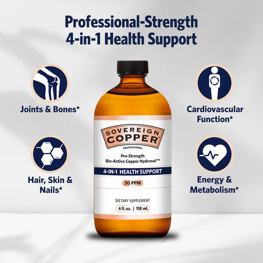 Sovereign Copper Hydrosol product label