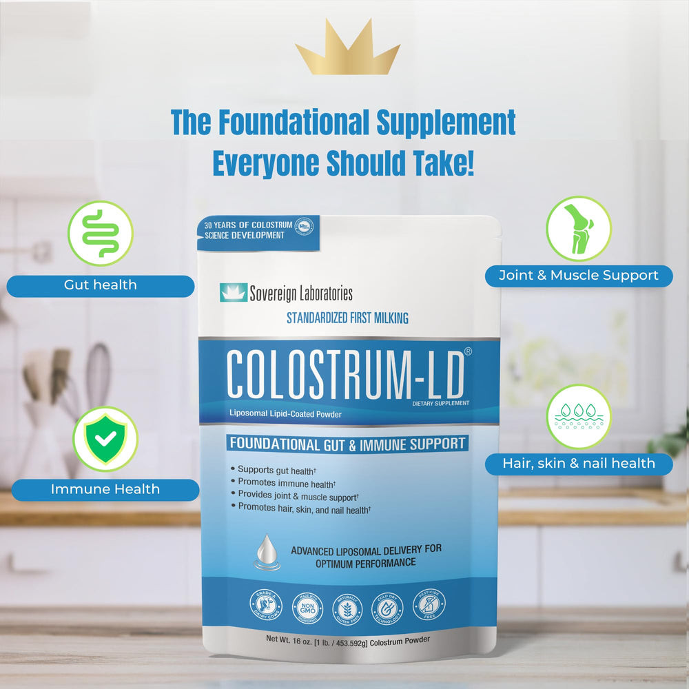 Gluten-free, lactose-reduced Colostrum-LD formula suitable for sensitive diets.