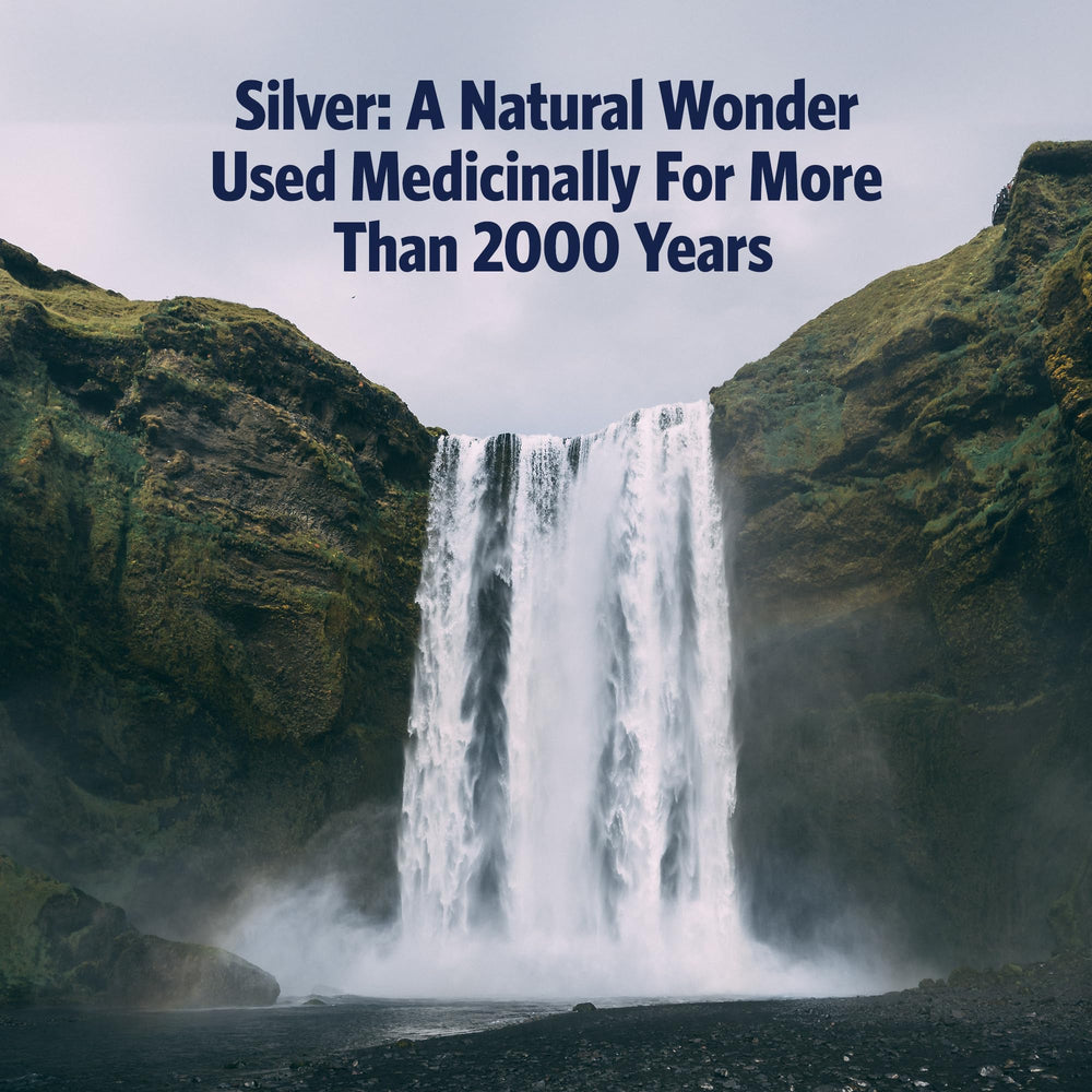 Illustration of silver elements and immune health concept