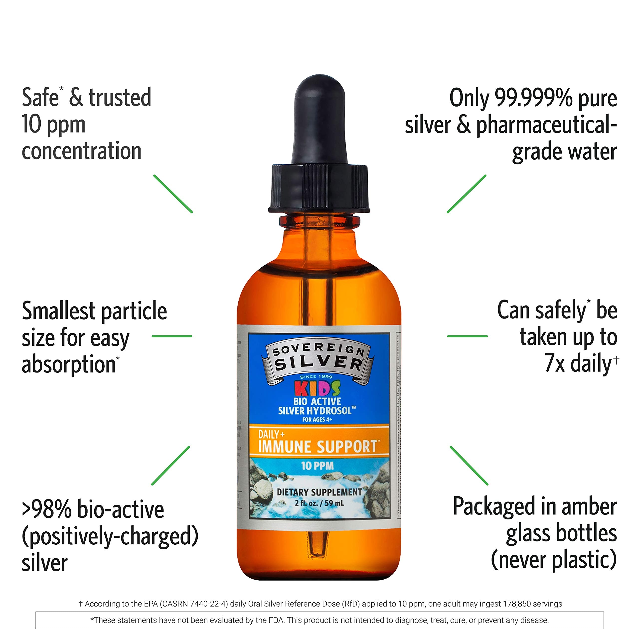 Amber glass bottle protects purity