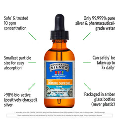 Amber glass bottle protects purity