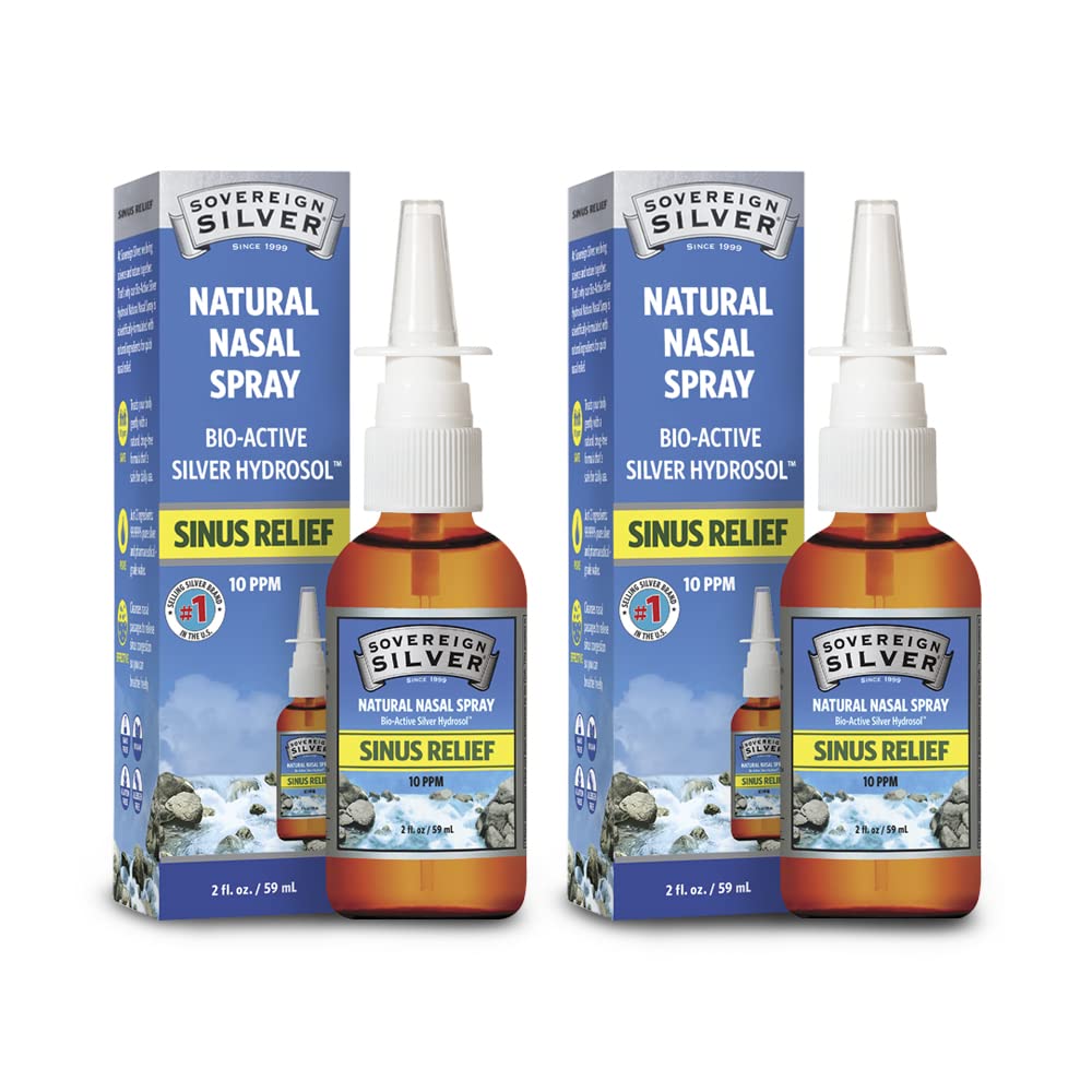 Two 2oz bottles of Sovereign Silver Bio-Active Colloidal Silver Hydrosol in Pack of 2