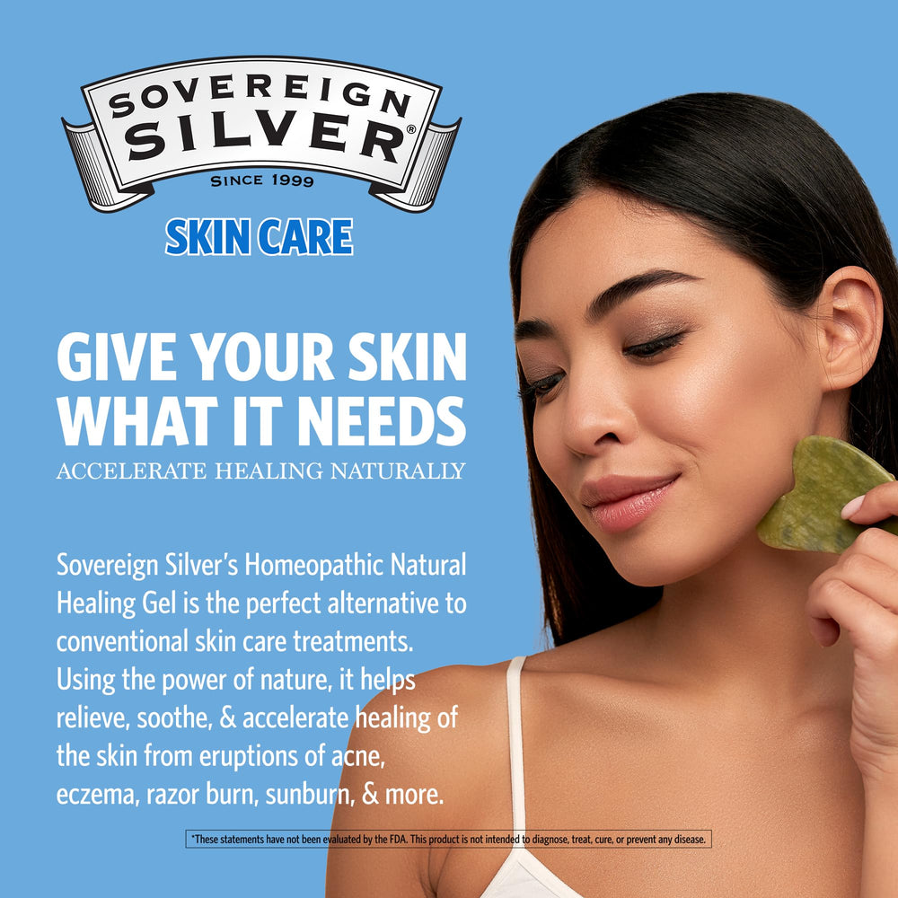 Packaging of Sovereign Silver Healing Gel box showing product branding.