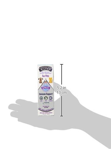Amber glass bottle of Sovereign Silver For Pets 2 oz
