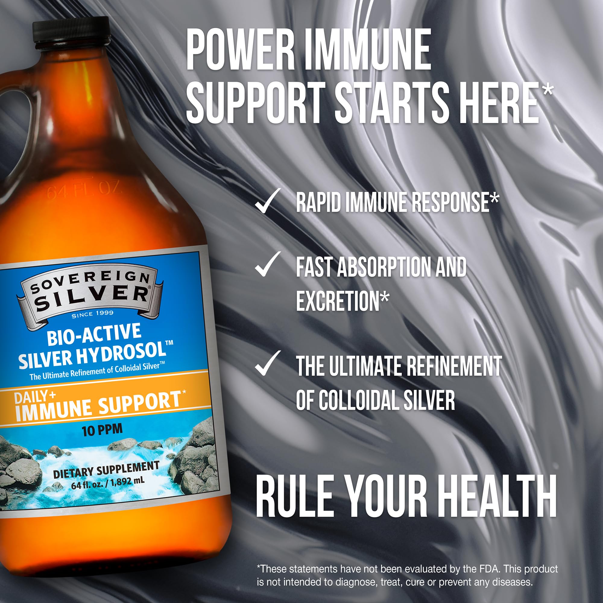 Sovereign Silver twist-top cap enables convenient dosing.
