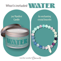 Hand-poured soy coconut wax candle for water signs