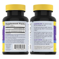 Soy-free and gluten-free vitamin K2 supplement