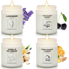 Four-pack soy wax candle gift set – Lavender scent