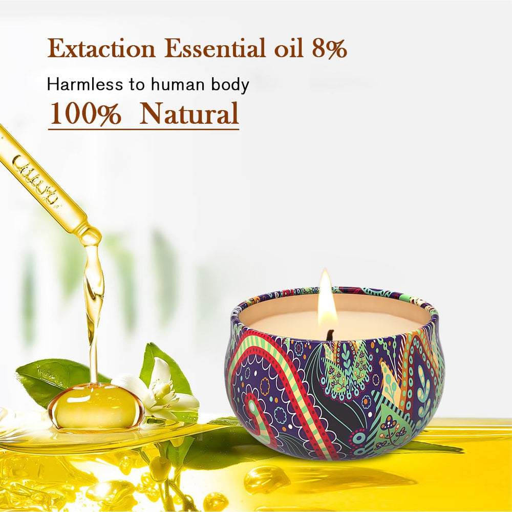 Eco-friendly 3x2.5oz soy wax packaging for candle set