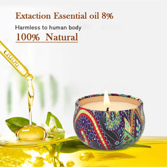 Eco-friendly 3x2.5oz soy wax packaging for candle set