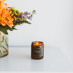 USA-made vegan cruelty-free Vetiver & Tonka soy wax candle
