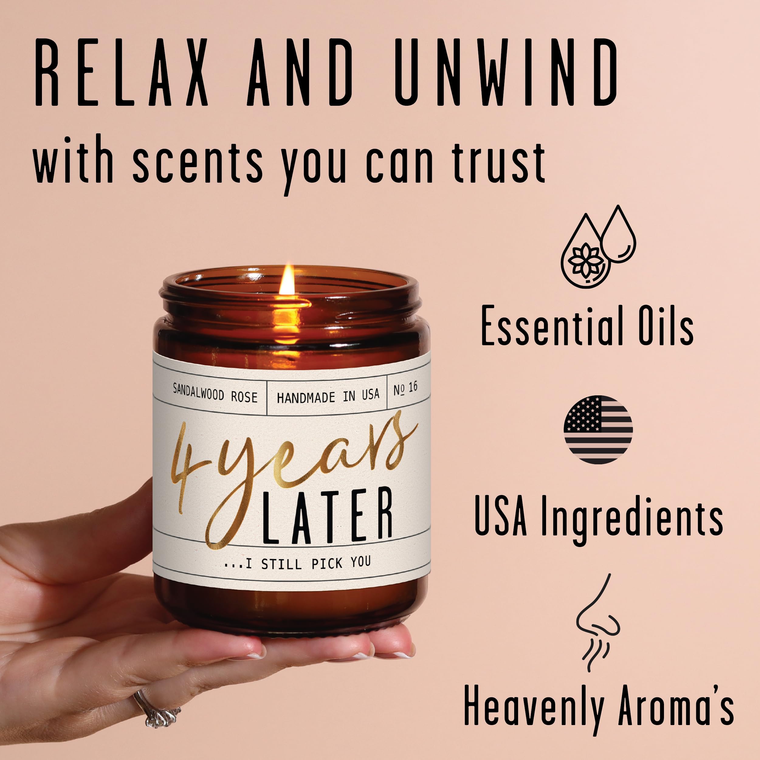 Soy wax candle with lead-free wick and premium fragrance