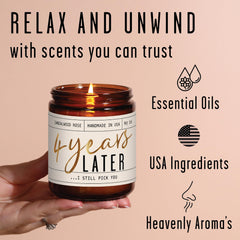 Soy wax candle with lead-free wick and premium fragrance