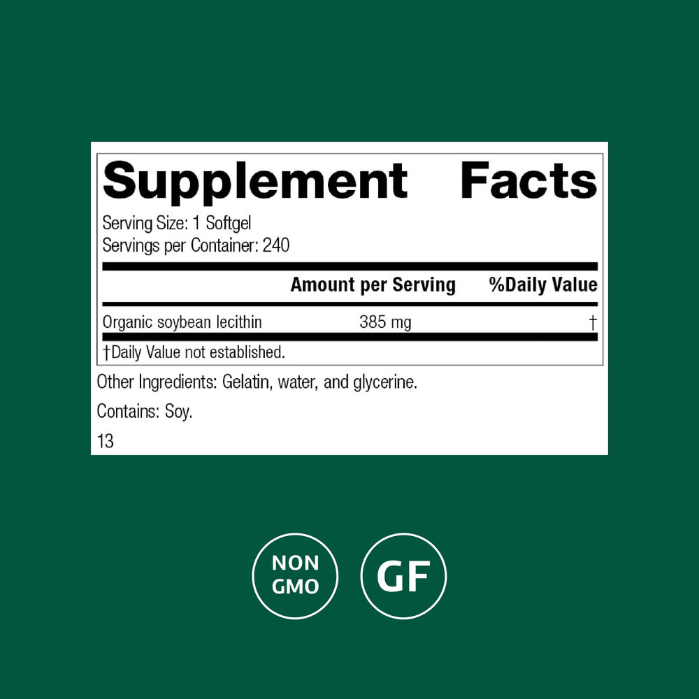 Brain health illustration with soybean lecithin