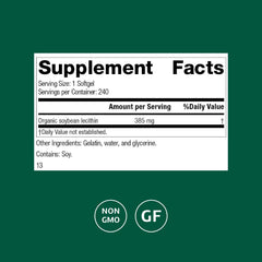 Brain health illustration with soybean lecithin