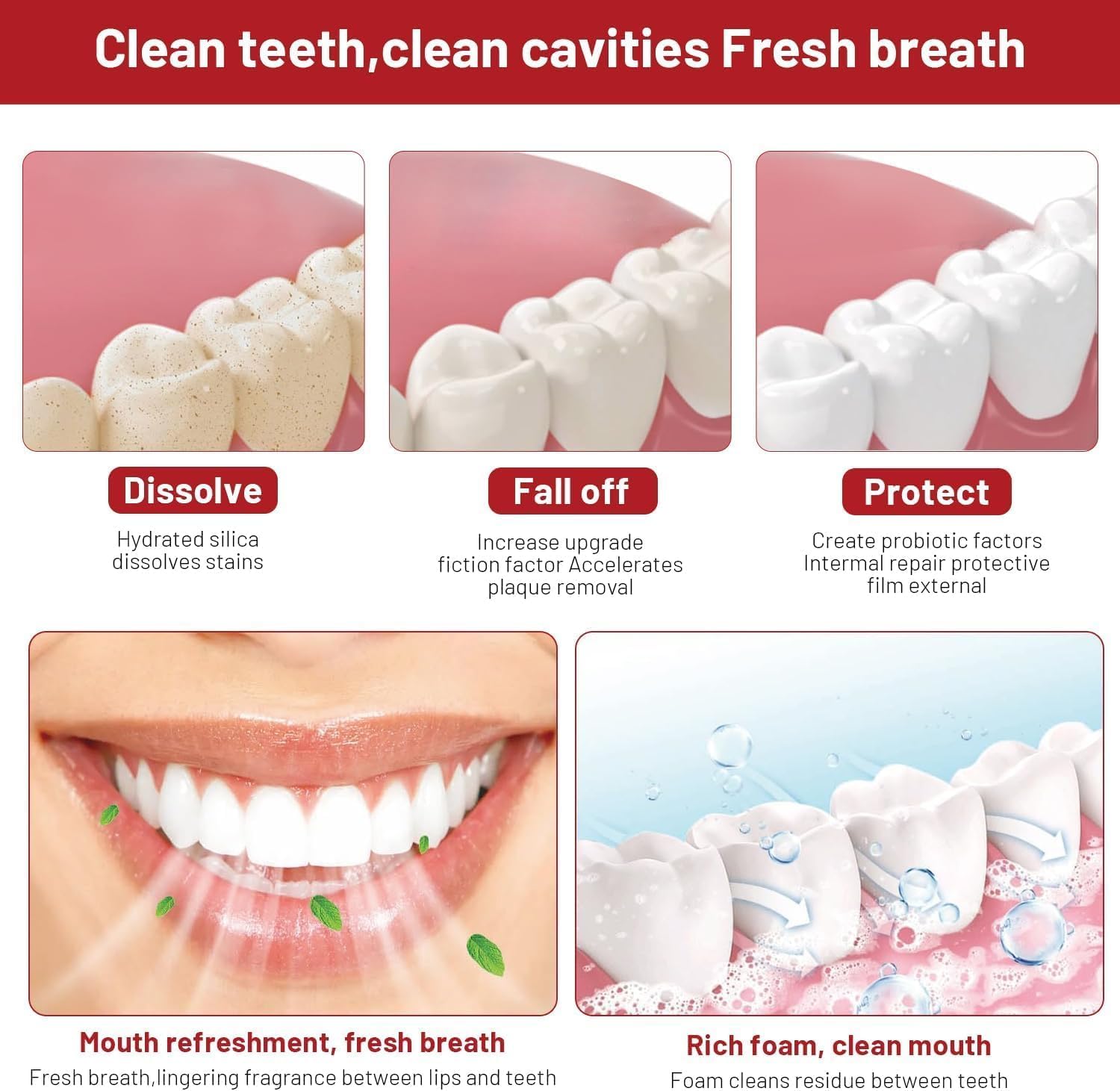 Natural formula ingredients of SP-10 toothpaste