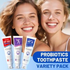 Enamel-safe, fluoride-free SP-6 toothpaste variant