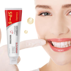 Close-up of SP-6 toothpaste squeeze tube