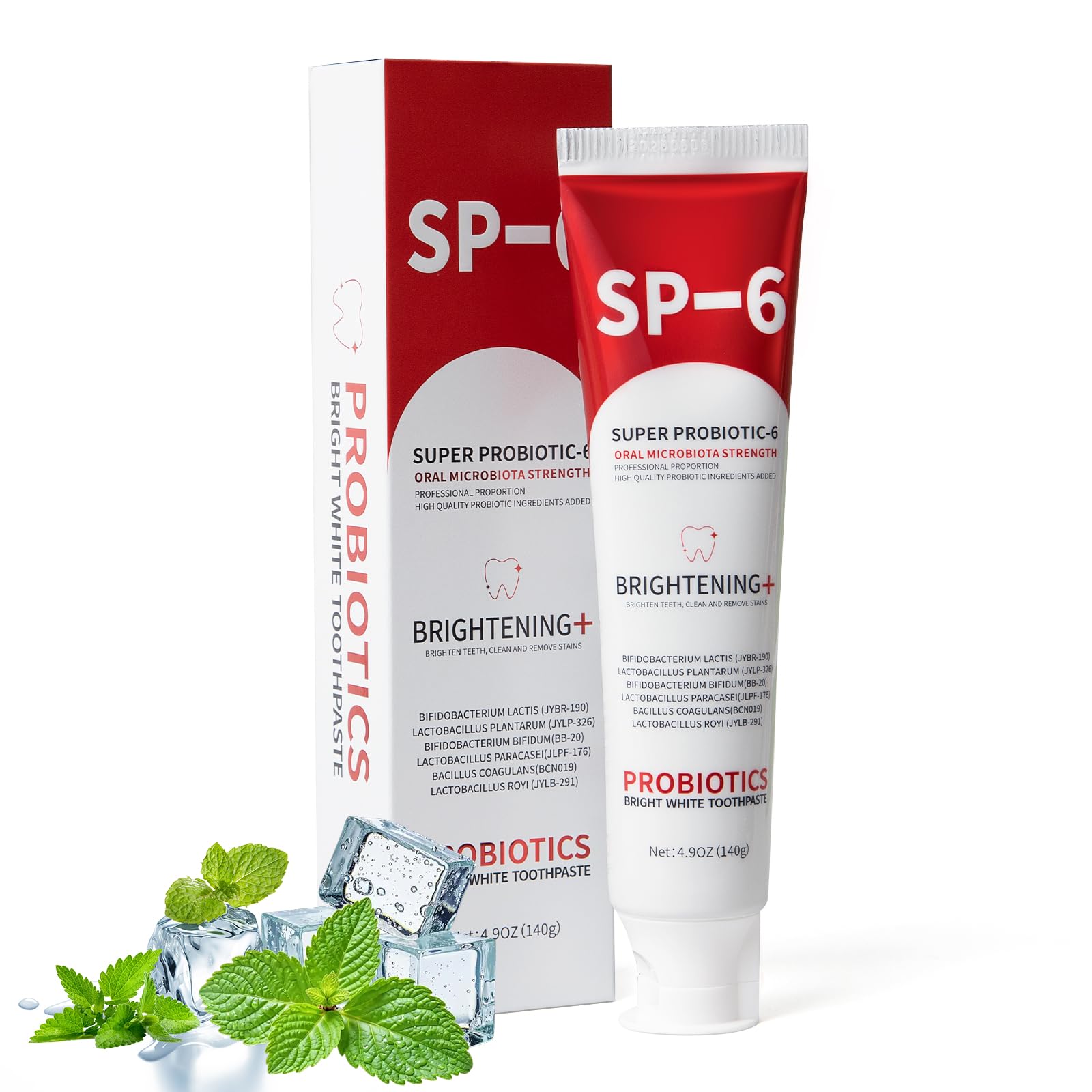 6plus Toothpaste SP-6 Probiotic Whitening Toothpaste – 6 Probiotics, Enamel-Safe ...
