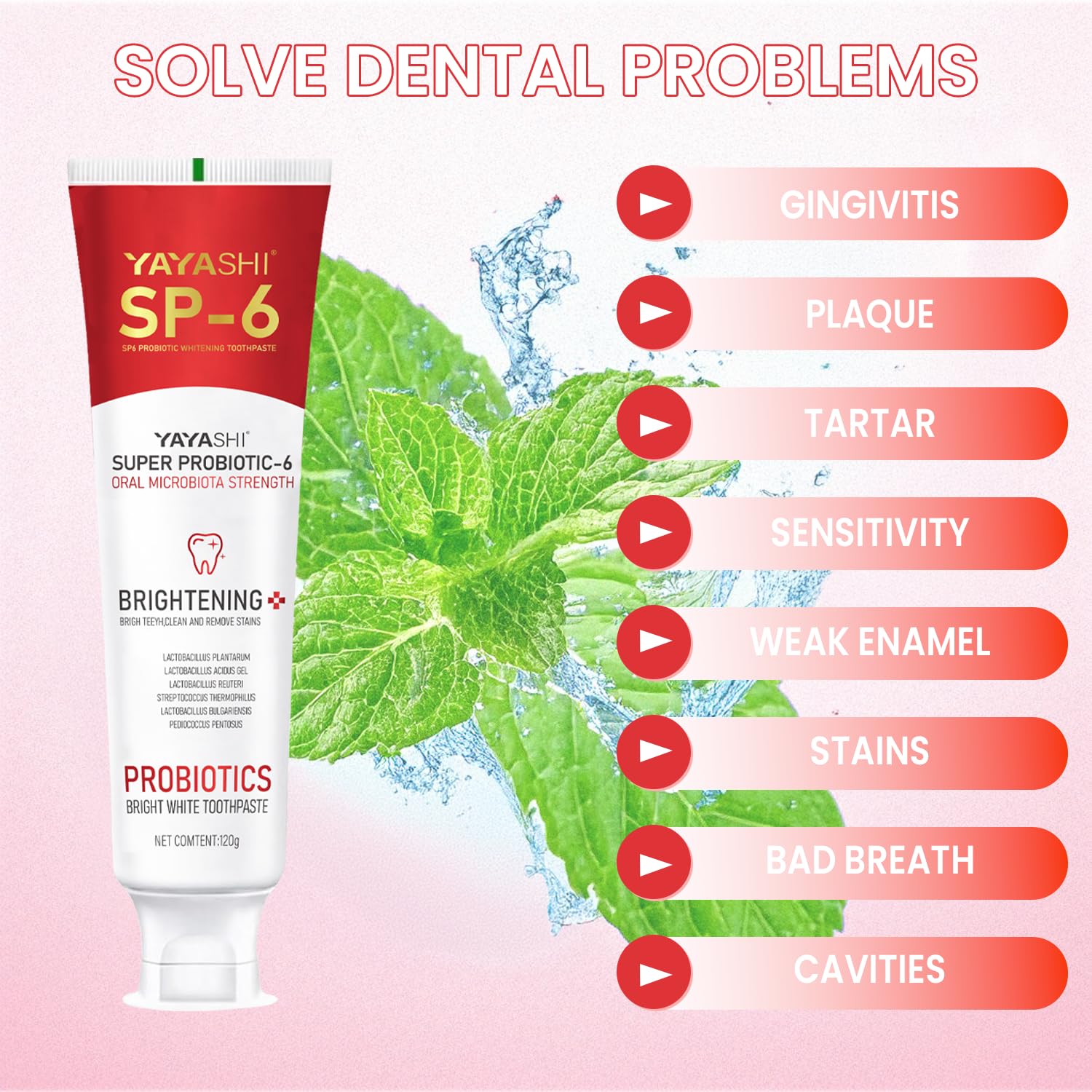 Whitening action close-up showing enamel-safe formula